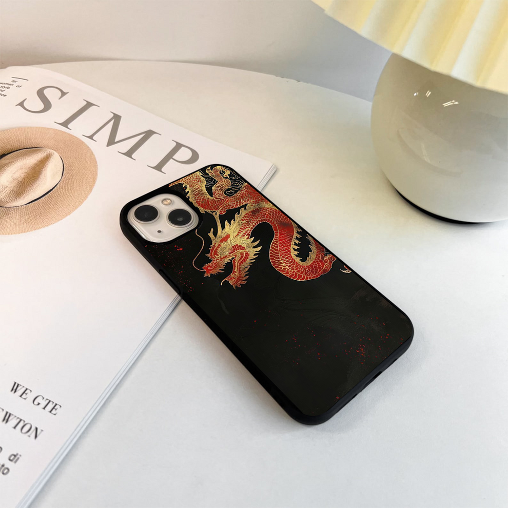 Shadow Ember Dragon Glass Case