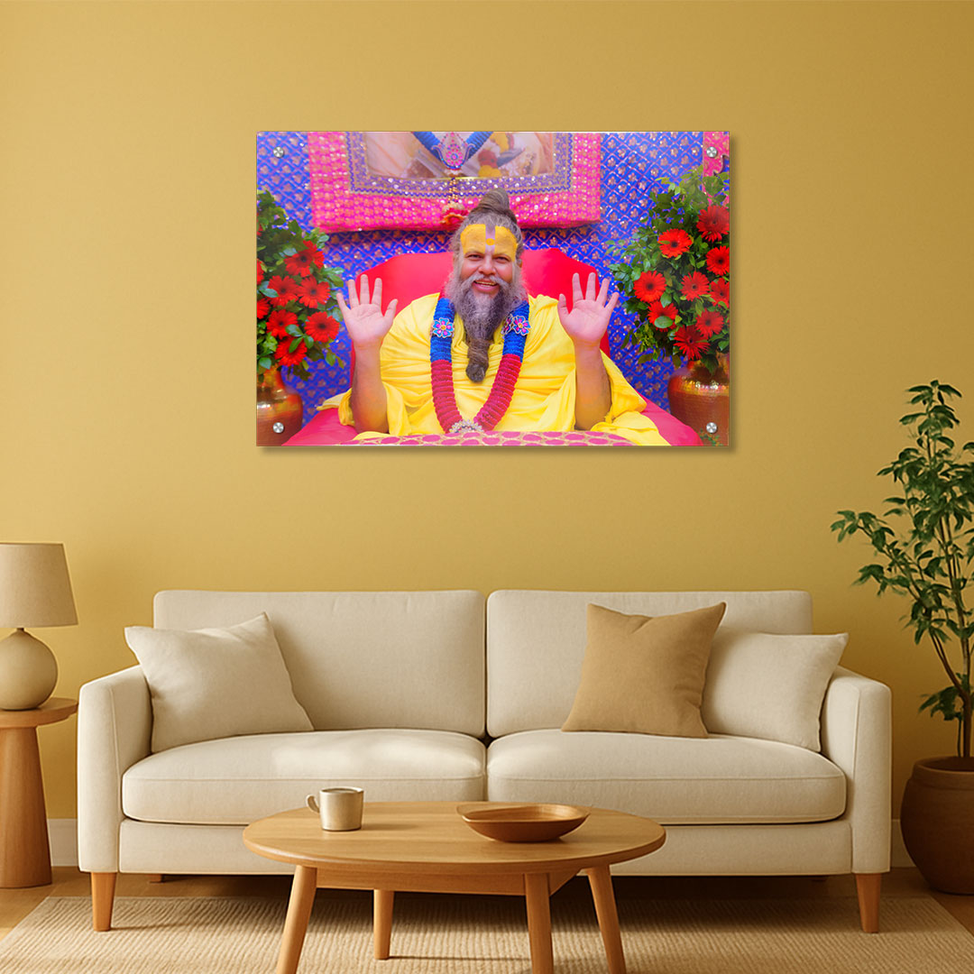 Premanand Maharaj Ji Photo Frame – Premium Acrylic Print (24x36)