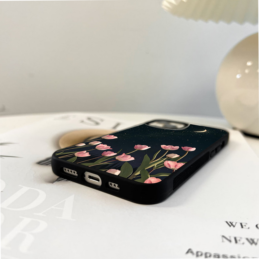 Midnight Tulip Whispers Vibe Glass Case