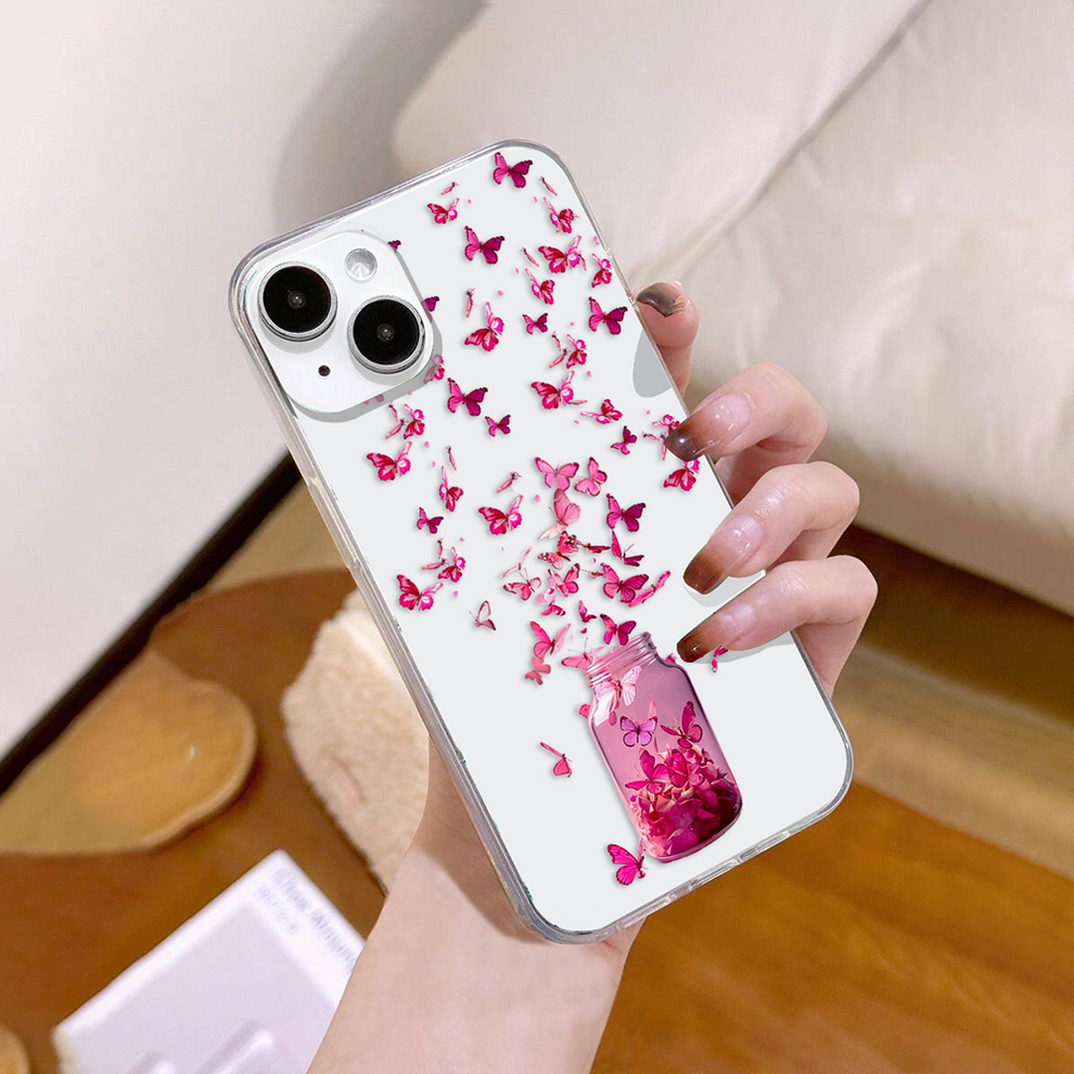 Butterfly In Jar Clear Silicon Cover