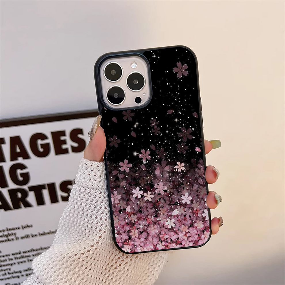 Small Starry Flowers Glass Case